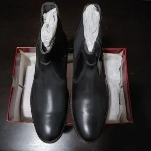 HUSH PUPPIES Mens Beck Rigby Chelsea Boots Black Leather short Boots Size 11.5 M NEW HUSH PUPPIES Beck Rigby Chelsea Boots Black Leather  main image 2